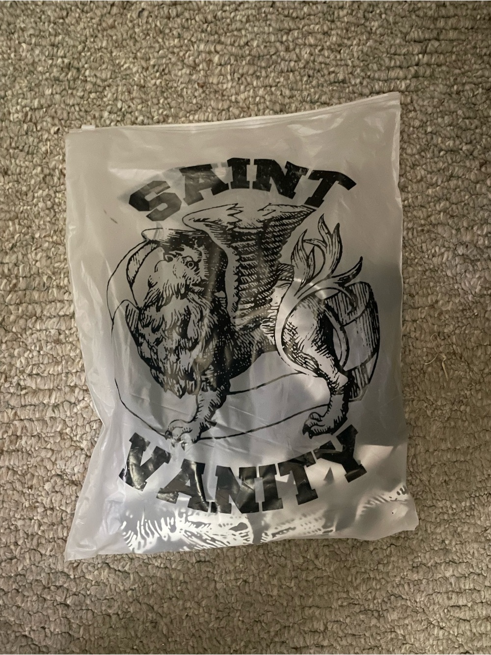 Black and white saint vanity shirt